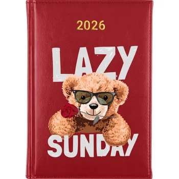 Kalendář Knižní kalendář 2026 A5 FunnyCase červený