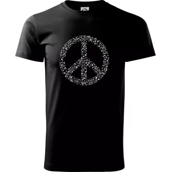 Rhyme In Peace - Triko extra velké (5-8XL) - 6XL ( Černá )