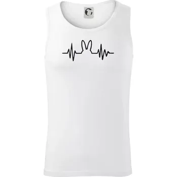 EKG zajíc - Tílko pánské Core - L ( Bílá )