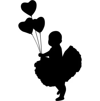 Samolepicí dekorace na vozidlo Samolepka na auto dítě a balónky