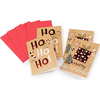 Mini vánoční přání s obálkou sada 4 ks Varianta: 1 mix, Balení: 1 sada