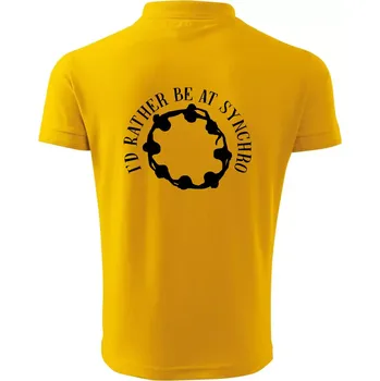 Pánská košile I'd Rather Be At Synchro - Polokošile pánská Pique Polo 203 - 2XL ( Žlutá )