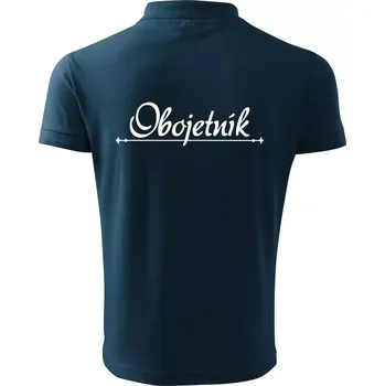 Pánská košile Staročeština - Obojetník - člověk dvou jazyků - Polokošile pánská Pique Polo 203 - 5XL ( Námořní modrá (téměř černá) )
