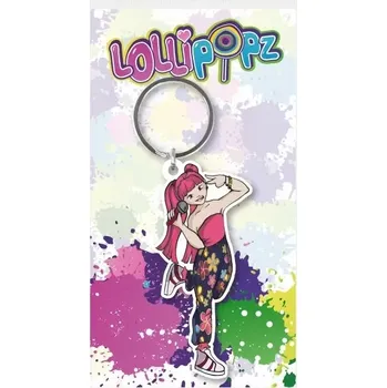 Gumová klíčenka LOLLIPOPZ růžová