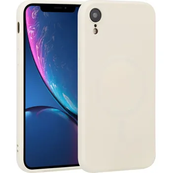 Pouzdro na mobilní telefon VSECHNONAMOBIL 118616 RUBBER MAGSAFE Silikonový kryt pro Apple iPhone XR mléčný