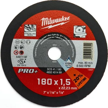 Řezný kotouč Řezný kotouč na kov MILWAUKEE SCS 41 PRO+ 180x1,5x22,2 mm