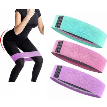 ODPOROVÉ GUMY NA CVIČENÍ POPRUHY FITNESS SILNÉ SADA 3 KUSŮ PRO