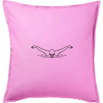 Polštář Plavec motýlek - Polštář 50x50 - 50x50 - Pouze potah ( Růžová )