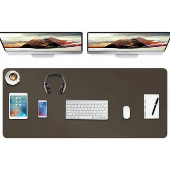 Podložka pod myš Podložka na stůl pod myš kožená protiskluzová XL 120x60cm hnědá