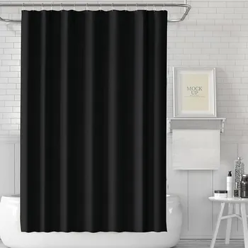 Prostěradlo Thgtao Černá Závěs do Sprchy Voděodolná a Odolná proti Plísním 180 x 180 cm