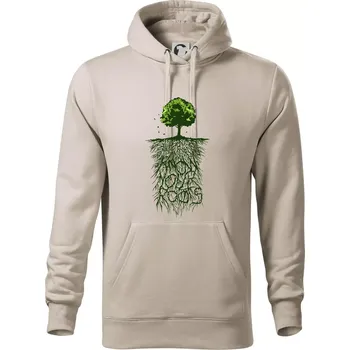 Pánská mikina Know Your Roots - Mikina pánská Cape s kapucí - 5XL ( Ledově šedá )