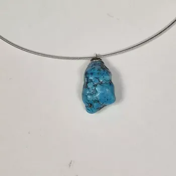 Náhrdelník Náhrdelník na lanku s polodrahokamem - tyrkys 2 (do vyprodání zásob)