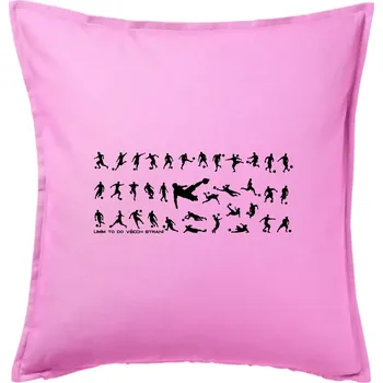 Polštář Umím to do všech stran - Fotbal - Polštář 50x50 - 50x50 - Pouze potah ( Růžová )