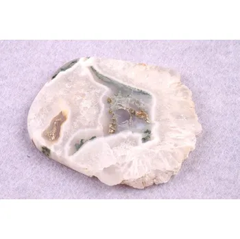 Přírodní kámen Kabošon Moss Druzy Quartz č.5623 (55x47x6mm)