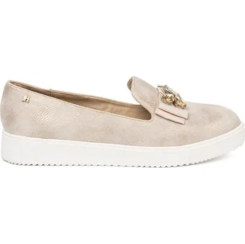 Dámské mokasíny Praktické mokasíny dámské zlaté na platformě 40