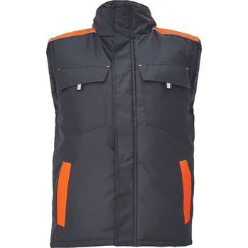 Pánská bunda Cerva Max Vivo Pánská zimní vesta 03030166 černá/oranžová XL