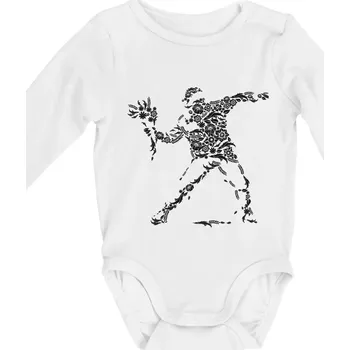 Flourish Vandalism - Body kojenecké s dlouhým rukávem - Dlouhý r. do 3 měs ( Bílá )