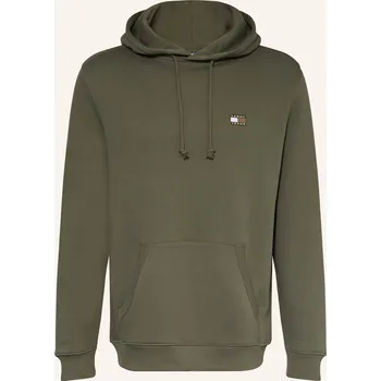 Pánská mikina Tommy Jeans Pánská Mikina S Kapucí, tmavě zelená, XXL