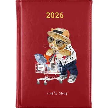 Kalendář Knižní kalendář 2026 A5 FunnyCase červený