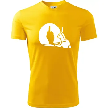 Chlapecké tričko Zajíc stín fuck - Dětské triko sportovní (dresovina) - 158 cm/12 let ( Žlutá )