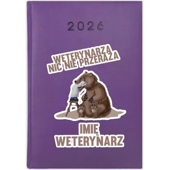 Kalendář Knižní kalendář 2026 A5 FunnyCase fialový