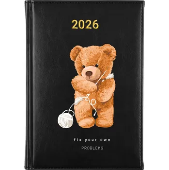 Kalendář Knižní kalendář 2026 A5 FunnyCase černý