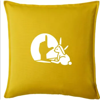 Polštář Zajíc stín loser - Polštář 50x50 - 50x50 - Pouze potah ( Žlutá )