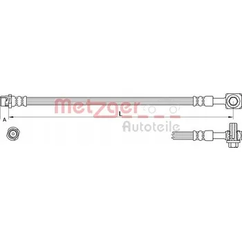 Brzdová hadice Metzger 4111625 Flexibilní brzdová hadice