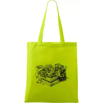 Bedna s vínem - Taška bavlněná - 42 x 38 cm ( Limetková )