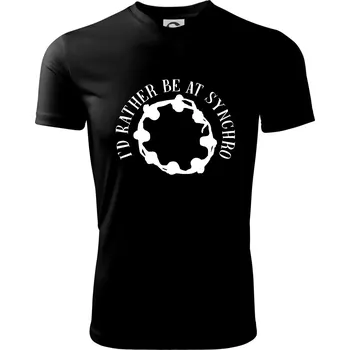 Chlapecké tričko I'd Rather Be At Synchro - Dětské triko sportovní (dresovina) - 122 cm/6 let ( Černá )