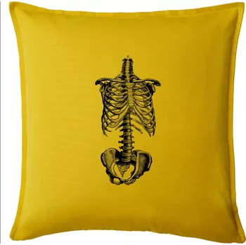 Polštář Kostra těla - Polštář 50x50 - 50x50 - Pouze potah ( Žlutá )