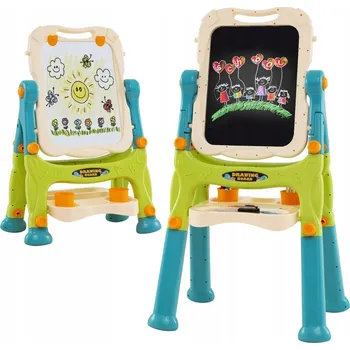 Bylina Oboustranná dětská tabule s nastavitelnou výškou a bílou tabulí