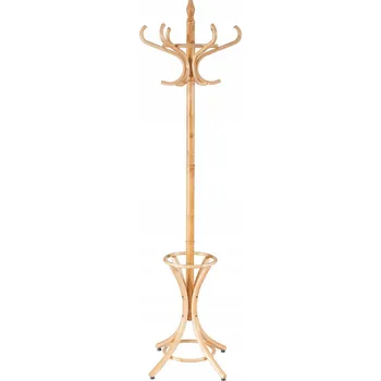 Věšák Stojanový věšák dřevěný Costway dub přírodní