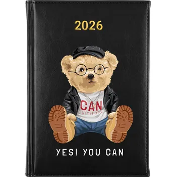 Diář Knižní kalendář 2026 A5 FunnyCase černý