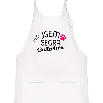 Kuchyňská zástěra Jsem ségra Bulteriéra - Dětská zástěra na vaření - Univerzální velikost ( Bílá )