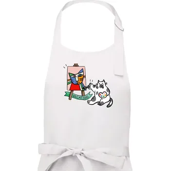 Kuchyňská zástěra Picatsso - Pánská zástěra na vaření - Univerzální velikost ( Bílá )