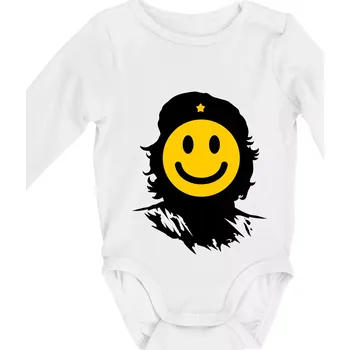 Che Smiley - Body kojenecké s dlouhým rukávem - Dlouhý r. do 3 měs ( Bílá )
