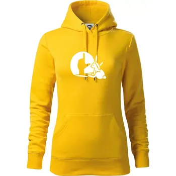 Dámská mikina Zajíc stín loser - Mikina dámská Cape s kapucí - M ( Žlutá )