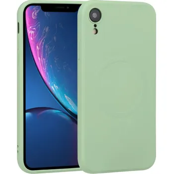 Pouzdro na mobilní telefon VSECHNONAMOBIL 118621 RUBBER MAGSAFE Silikonový kryt pro Apple iPhone XR světle zelený