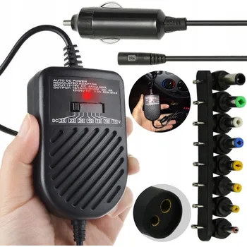 NAPÁJECÍ ADAPTÉR DO AUTA TIR 12/24V AŽ 80W NASTAVITELNÉ KONCOVKY NAPĚTÍ