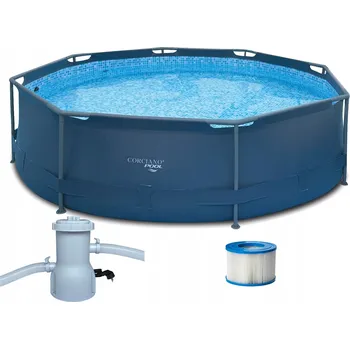 Bazén Zahradní Bazén Frame 300 x 76 cm s čerpadlem Corciano Kulatý
