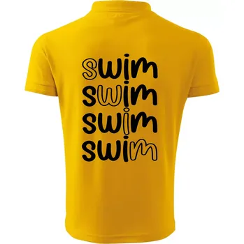 Pánská košile Swim nápis - Polokošile pánská Pique Polo 203 - XL ( Žlutá )