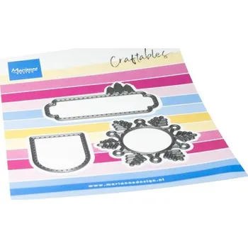 Řezačka papíru Marianne Design Zimní rámečky - vyřezávací kovové šablony Craftables (3ks)