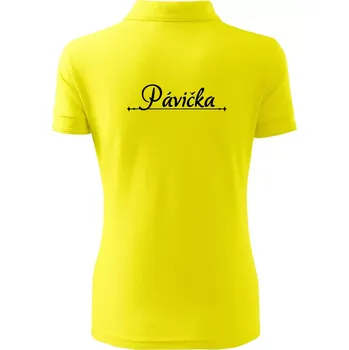 Staročeština - Pávička - milenka - Polokošile dámská Pique Polo - 2XL ( Citrónová )