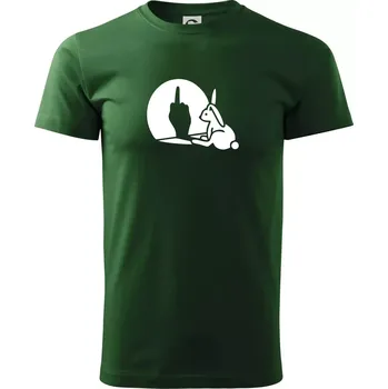 Zajíc stín fuck - Triko extra velké (5-8XL) - 8XL ( Lahvově zelená )
