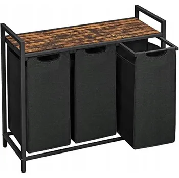 Koš na prádlo Volně stojící koš na prádlo Vasagle 114 l černý