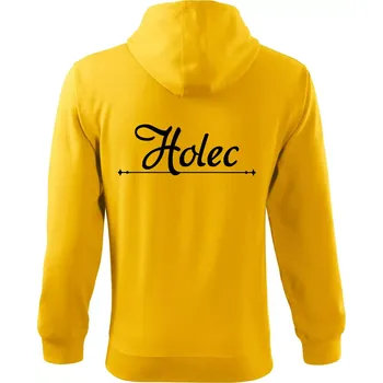 Pánská mikina Staročeština - Holec - holobrádek nebo plešoun - Mikina s kapucí na zip trendy zipper - 3XL ( Žlutá )