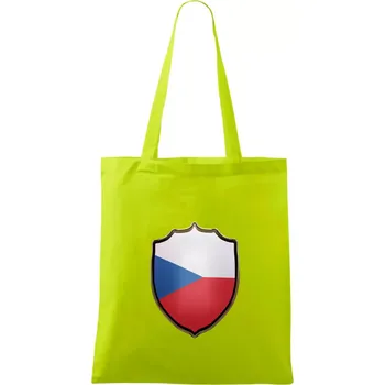 Česká vlajka erb - Taška bavlněná - 42 x 38 cm ( Limetková )