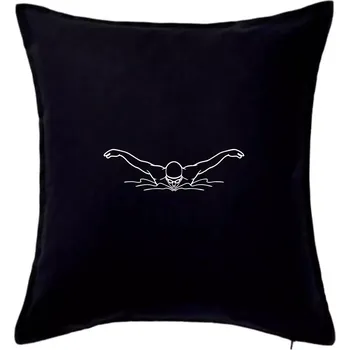 Polštář Plavec motýlek - Polštář 50x50 - 50x50 - Pouze potah ( Černá )