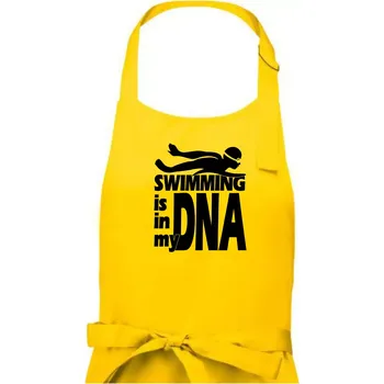 Kuchyňská zástěra Swimming is in my DNA - Dámská zástěra na vaření - Univerzální velikost ( Žlutá )